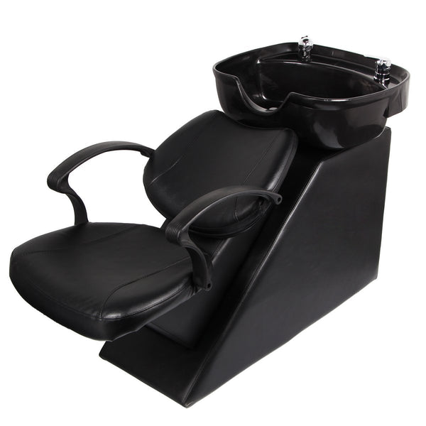 Homrest Backwash Chair Salon Bowl Shampoo Equipment Sink Unit Double Drain Beauty Stylist Station (Basic)