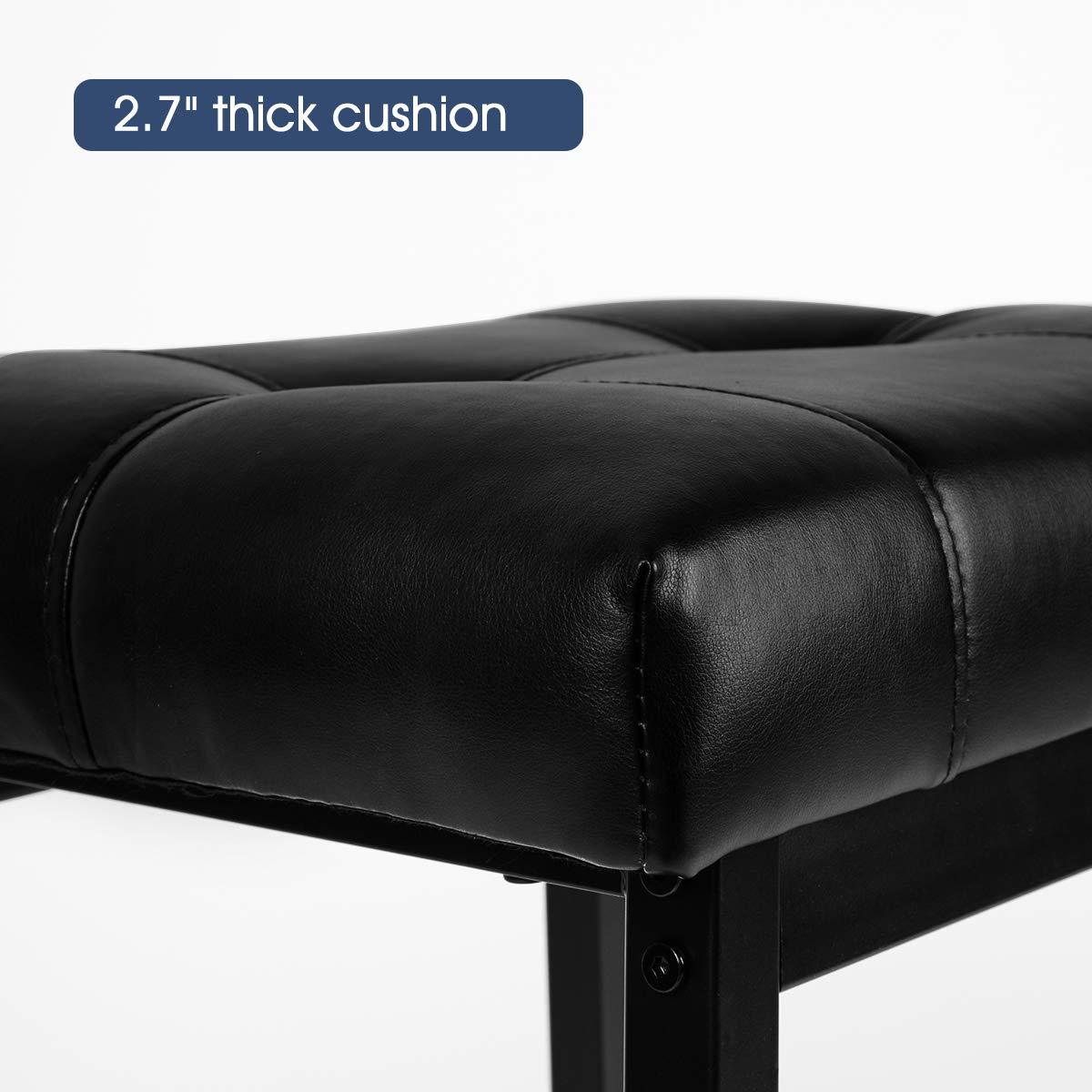 Homrest 24 inches Counter Height Bar Stools Set of 2 with Faux Leather Cushion