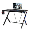 Homrest Gaming Desk 43.3 inches Gaming Table with Cup Holder and Headphone Hook, Black