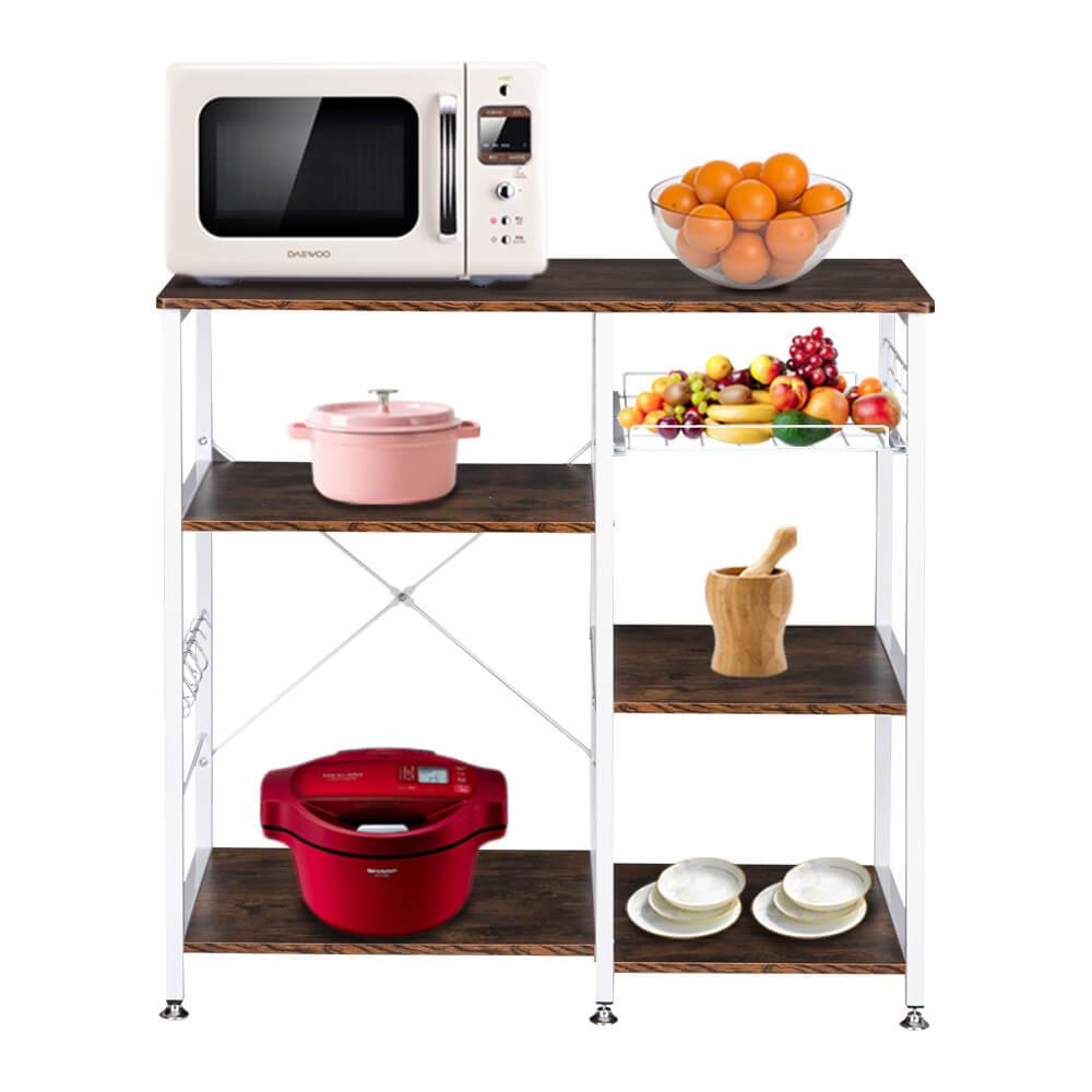 Homrest 3-Tier Kitchen Baker's Rack Storage Cart Workstation Shelf