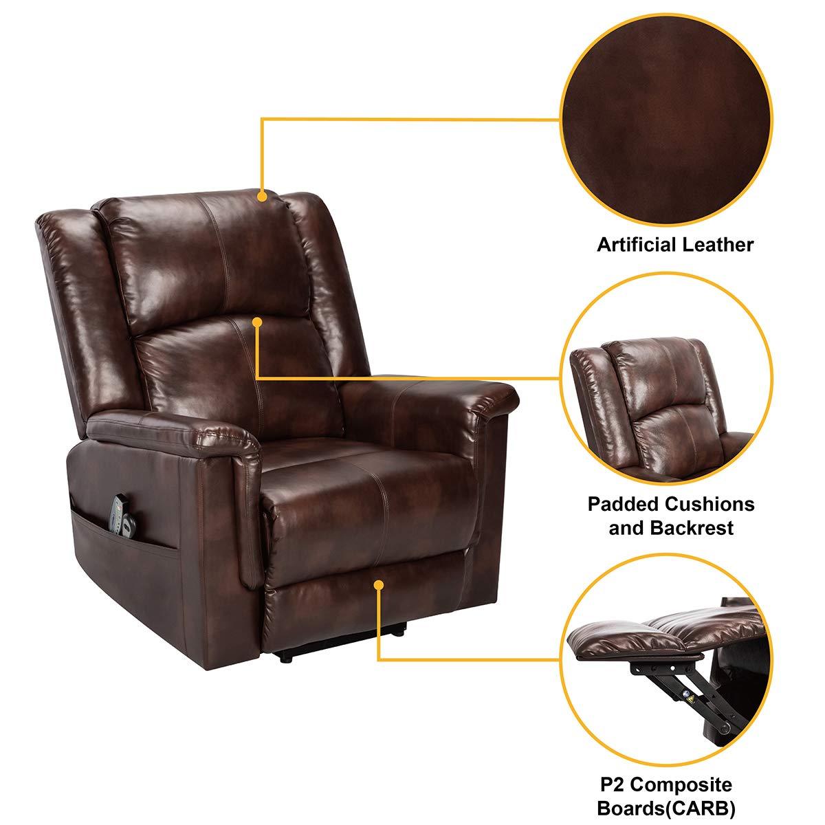 Power Lift Chair Luxury Brown - BOX B