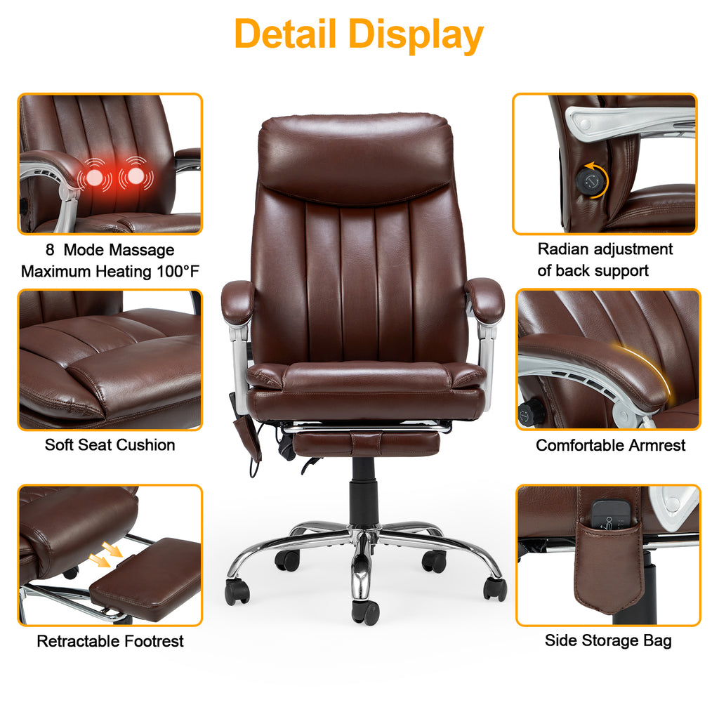 Ergonomic Desk Office Chair with Massage Lumbar Support