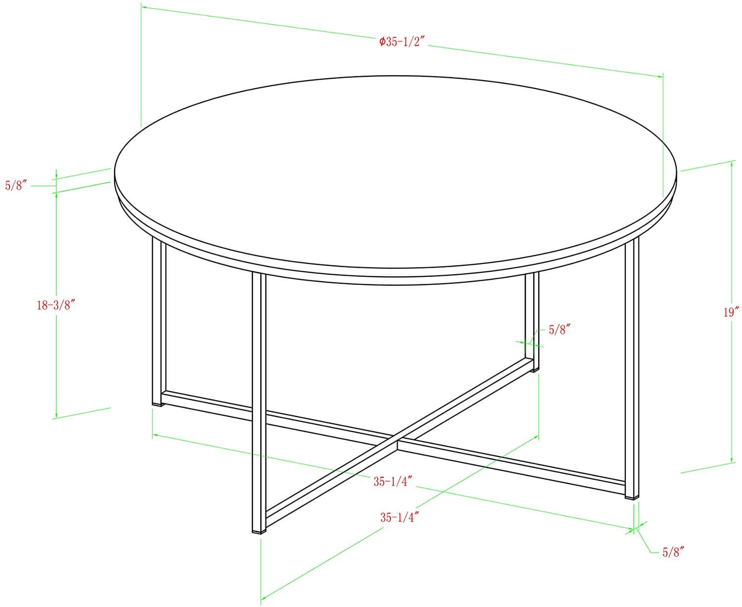 Modern Round Coffee Accent Table Living Room, Marble/Gold