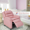 Kids Recliner Chair, Children Recliner PU Leather Armchair for Toddler Boys Girls, Lightweight Sofa Chair, 4+ Age Group, Pink