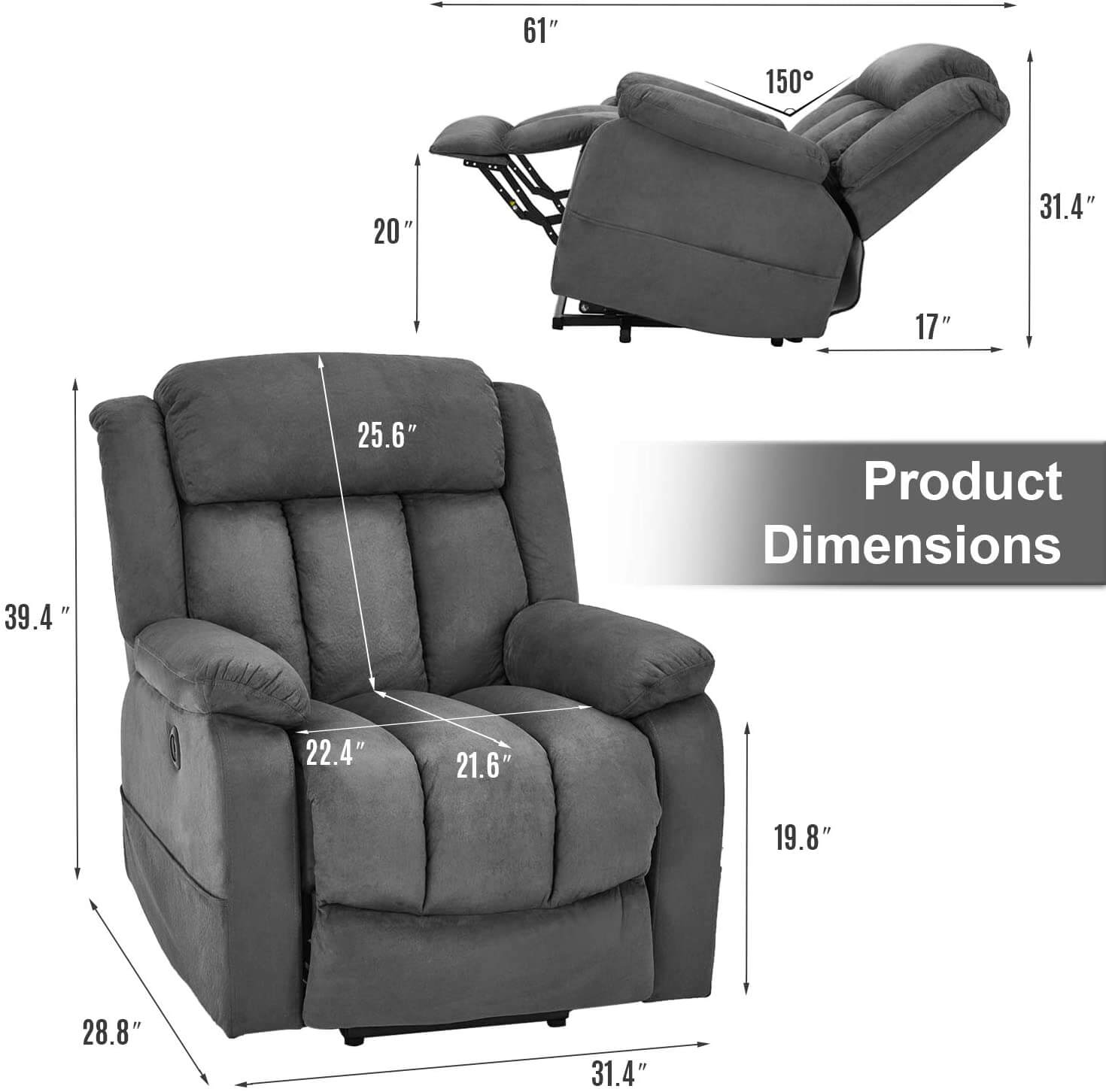 Power Lift Chair Electric Recliner Sofa for Elderly