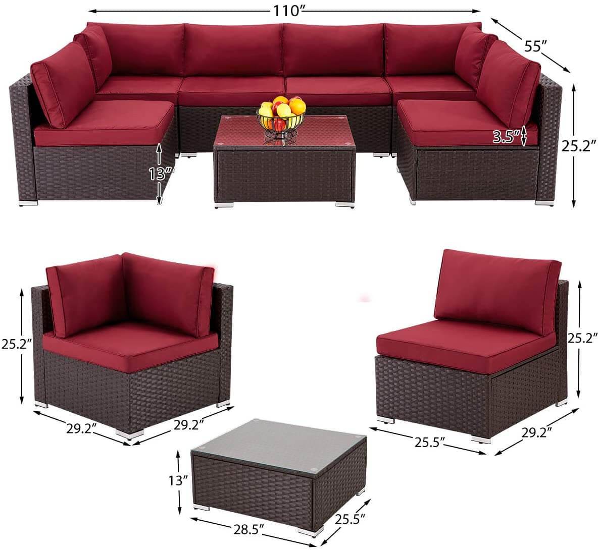 Homrest patio furniture set clearance