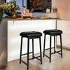 Homrest 30 inchs Counter Height Bar Stools with Faux Leather Cushion Set of 2
