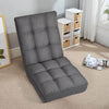 14-Position Floor Chair, Folding Gaming Sofa, Floor Lounger Folding Adjustable Sleeper Bed Couch Recliner, Gray