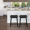 Homrest 24 inches Counter Height Bar Stools Set of 2 with Faux Leather Cushion