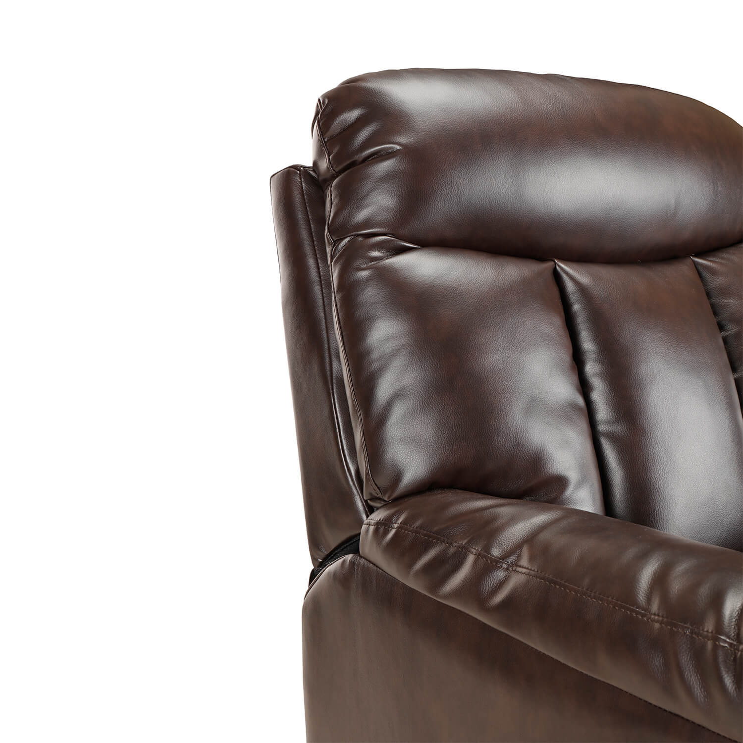 Homrest Electric Recliner Chair Lift Chair Power PU Leather Recliner Sofa with Heavy Duty Reclining Mechanism for Living Room, Brown