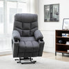 Homrest Electric Power Lift Chair Recliner Sofa for Elderly with Vibration Massage & Lumbar Heated, 2 Side Pockets & Cup Holders(Grey Blue)