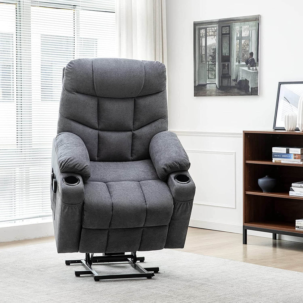 Power Lift Recliner Chair with Massage and Heat for Elderly, Microfiber  Fabric Electric Lift Recliner Chairs for Seniors Home Living Room, Side