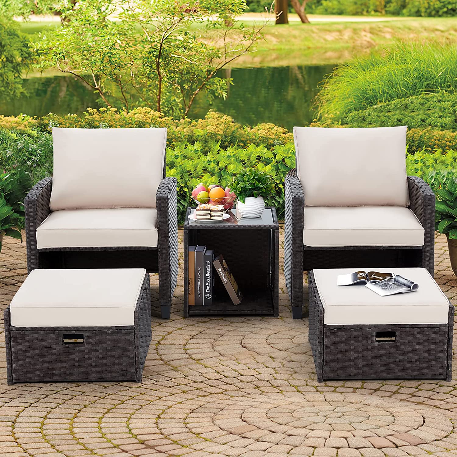 Homrest patio conversation set, khaki