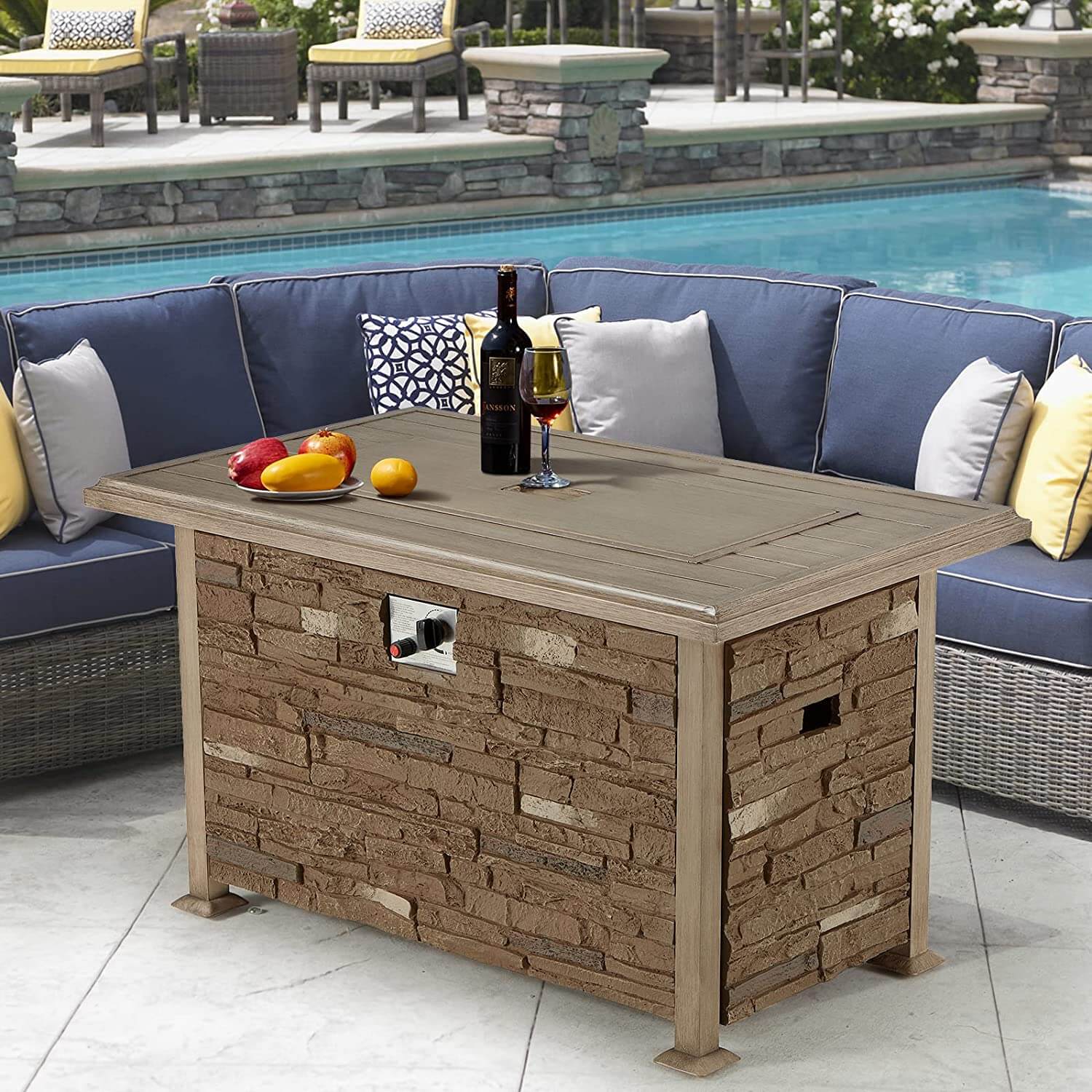 Homrest fire pit table clearance