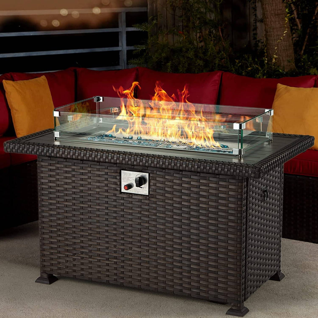 Tempered Glass Windguard for Fire Pit Table