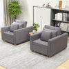 Homrest set of 2 sofa bed, 3-in-1 convertible chair, multi-functional adjustable recliner sofa bed for living room, gray