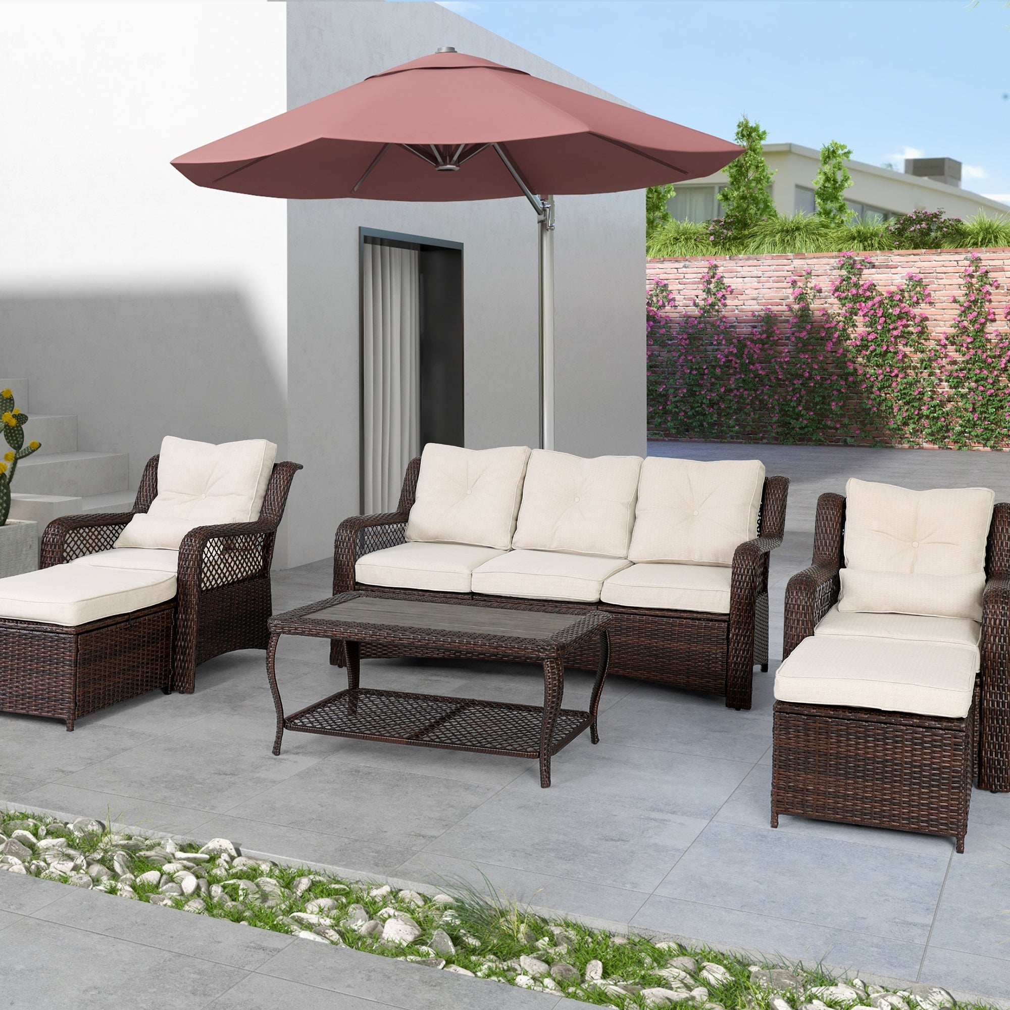 Outdoor furniture set for porch, backyard and garden