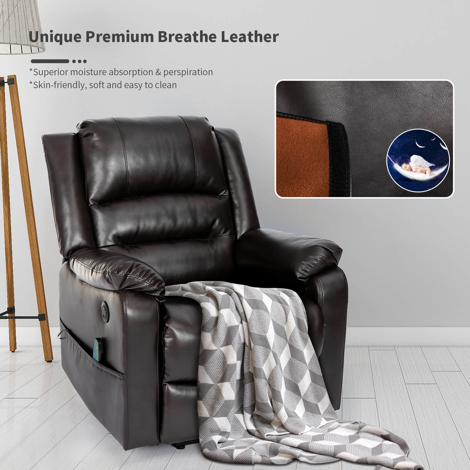 Homrest power lift recliner chair for living room, coffee