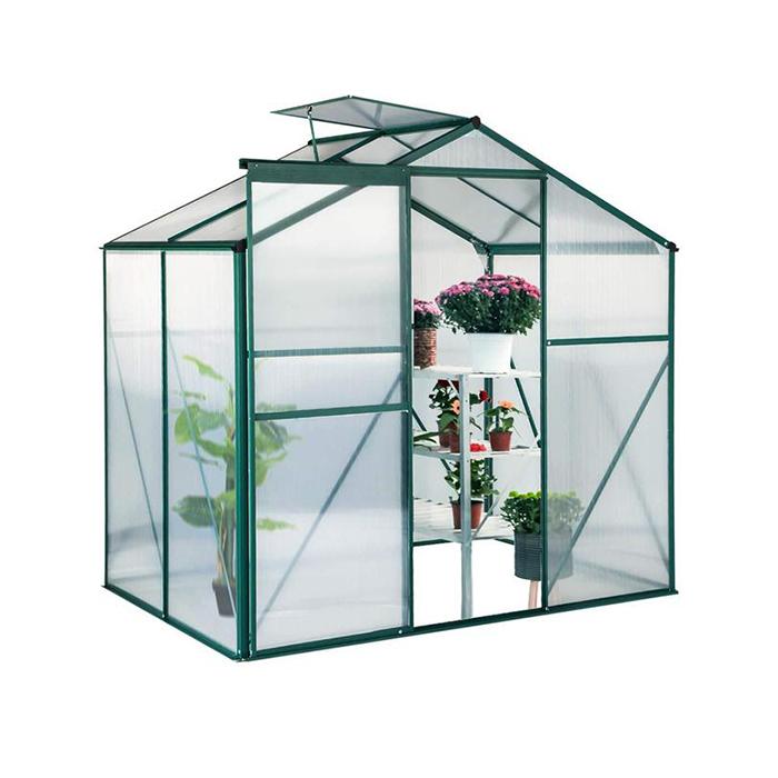  Homrest 4'x6'x6.6' Garden Walk-in Greenhouse with Sliding Door & Roof Vent