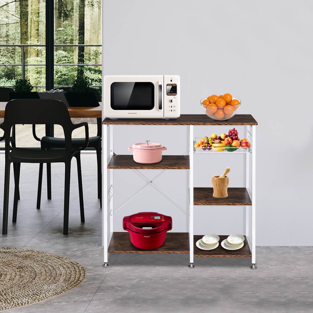 Homrest 3-Tier Kitchen Baker's Rack Storage Cart Workstation Shelf
