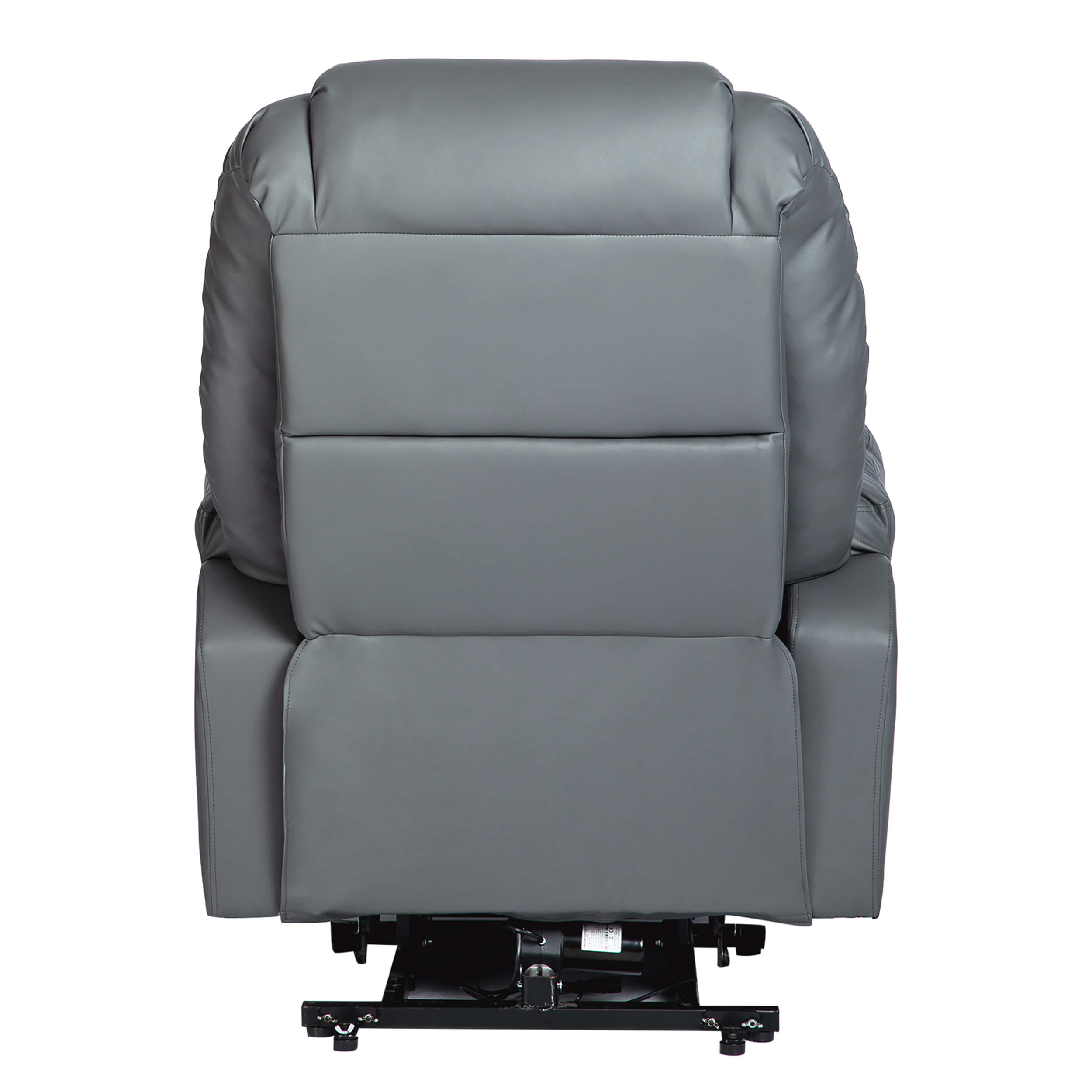 Homrest Electric Power Recliner Lift Chair Faux Leather Electric Recliner for Elderly with Side Pockets, USB Charge Port, Grey