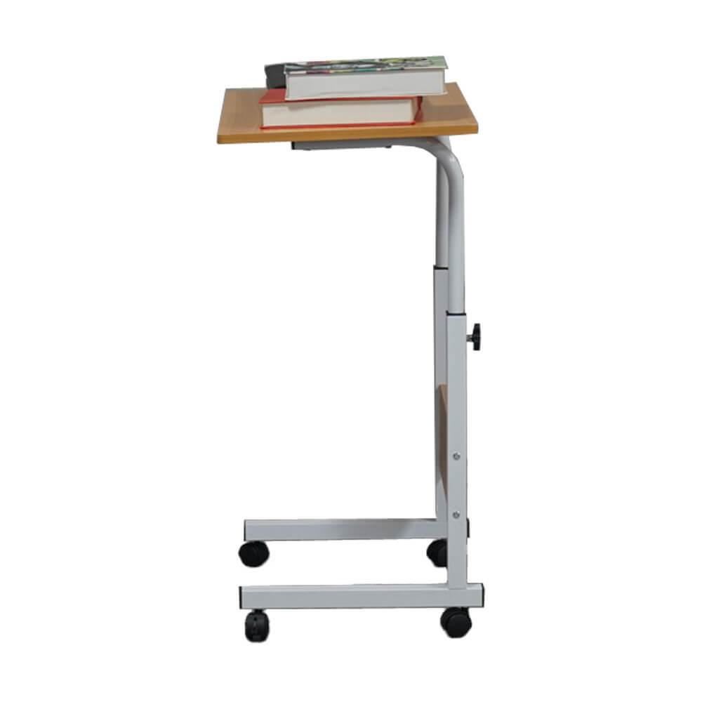 Movable Workstation Computer Side Table Laptop Holder Wood S
