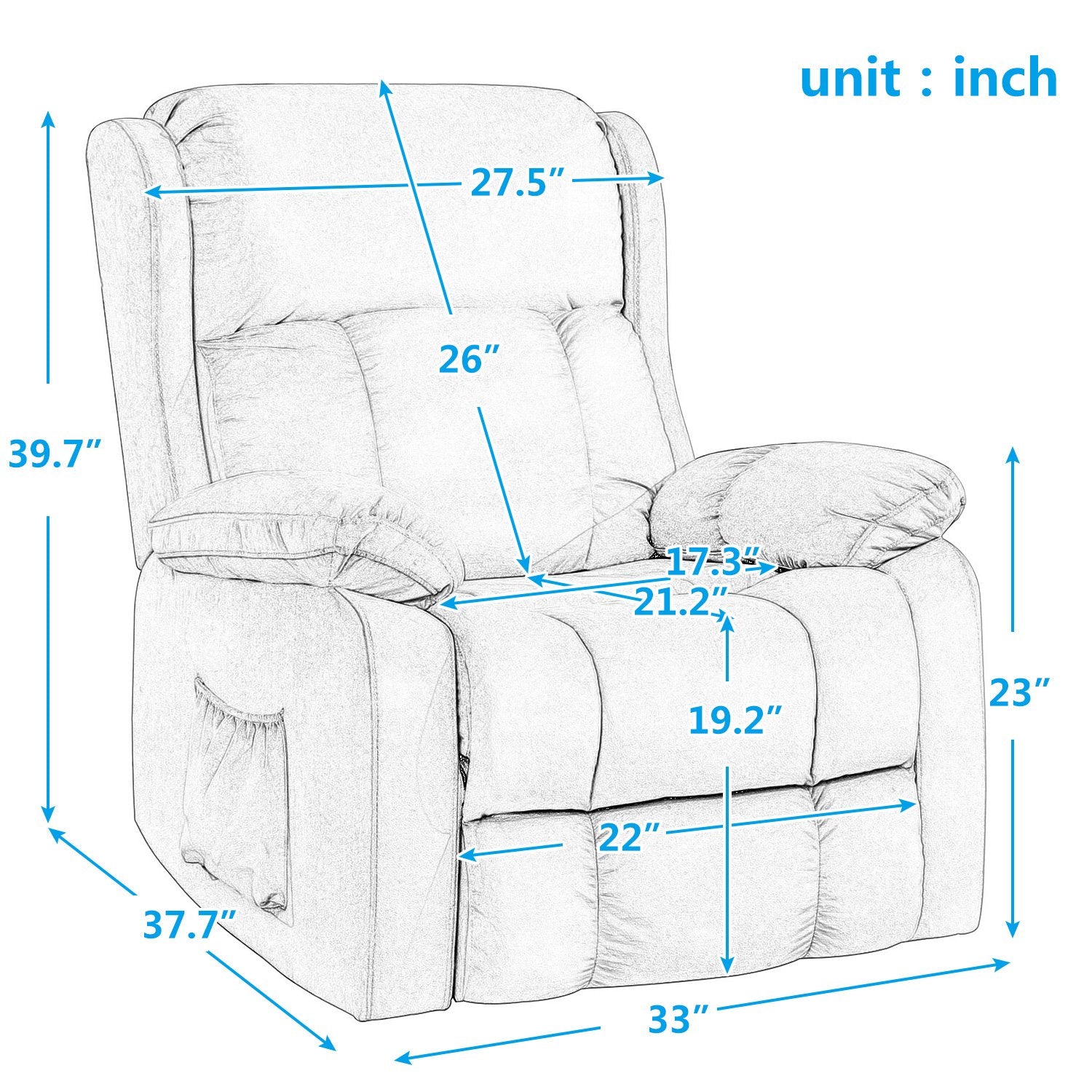 Power Lift Chair Soft Fabric Recliner Living Room Sofa Chair, Beige