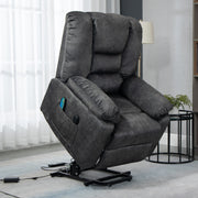 Homrest Power Lift Microfiber Electric Recliner Chair for Elderly with Side Pockets, Remote Control Living Room Chair (Grey)