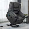Power Lift Microfiber Electric Recliner Chair for Elderly with Side Pockets, Remote Control Living Room Chair (Grey)