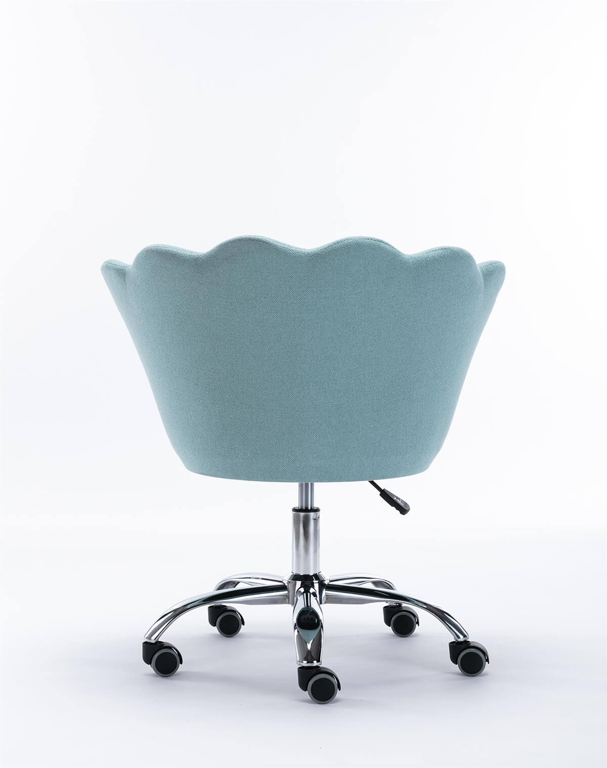 Upholstered Shell Chair Adjustable Swivel Chair, Mint Green