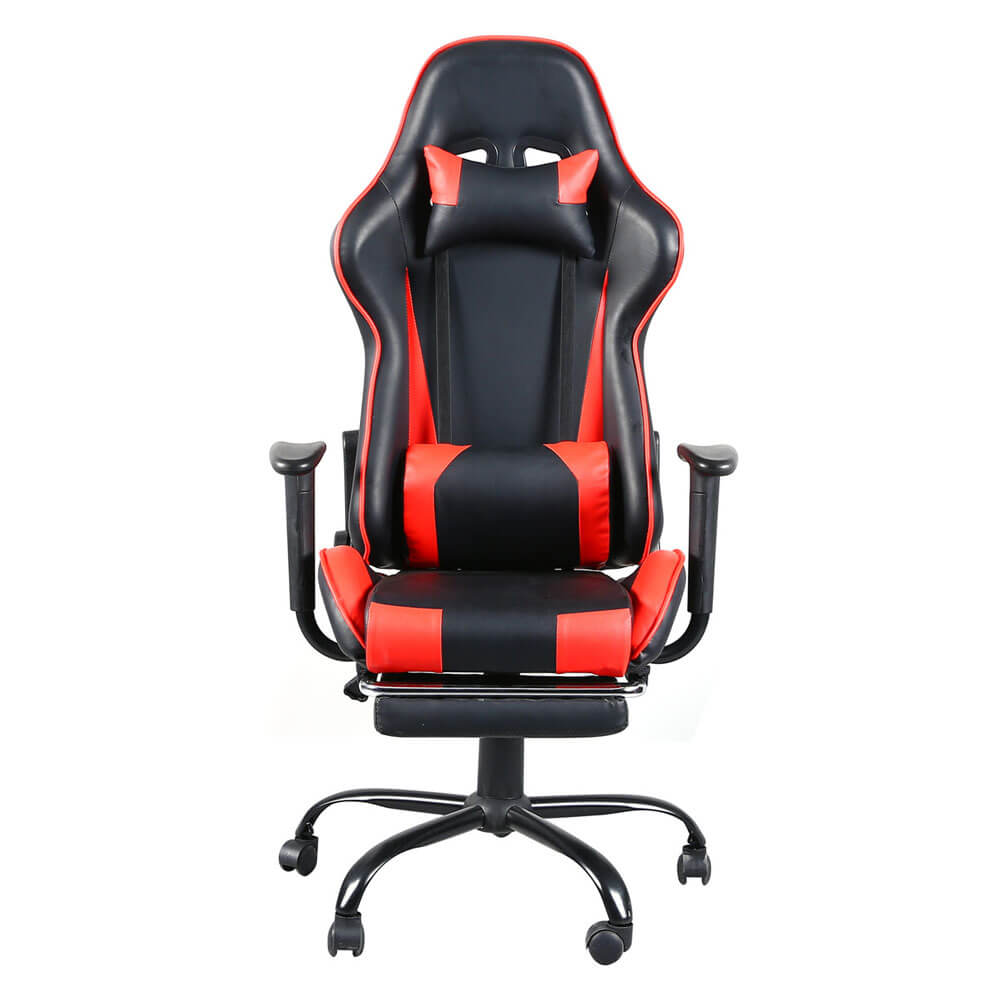 Homrest Racing Gaming Chair Faux Leather Chair Swivel Office Chair, Red