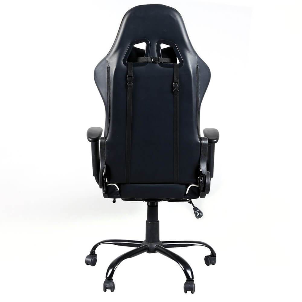 Homrest Racing Gaming Chair Faux Leather Chair Swivel Office Chair White