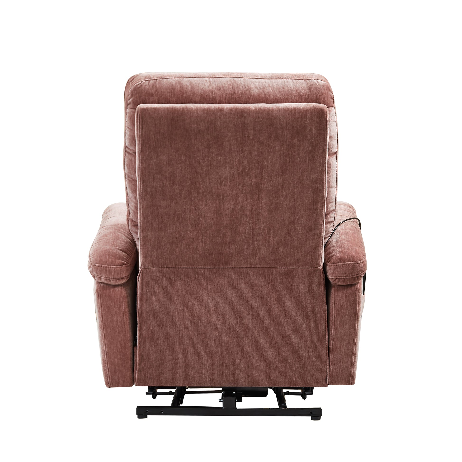  Homrest Power Lift Recliner Chair with Massage and Heat for Elderly Electric Recliner Lift Chair with 2 Side Pockets, Cup Holders, USB Port for Living Room, Rose