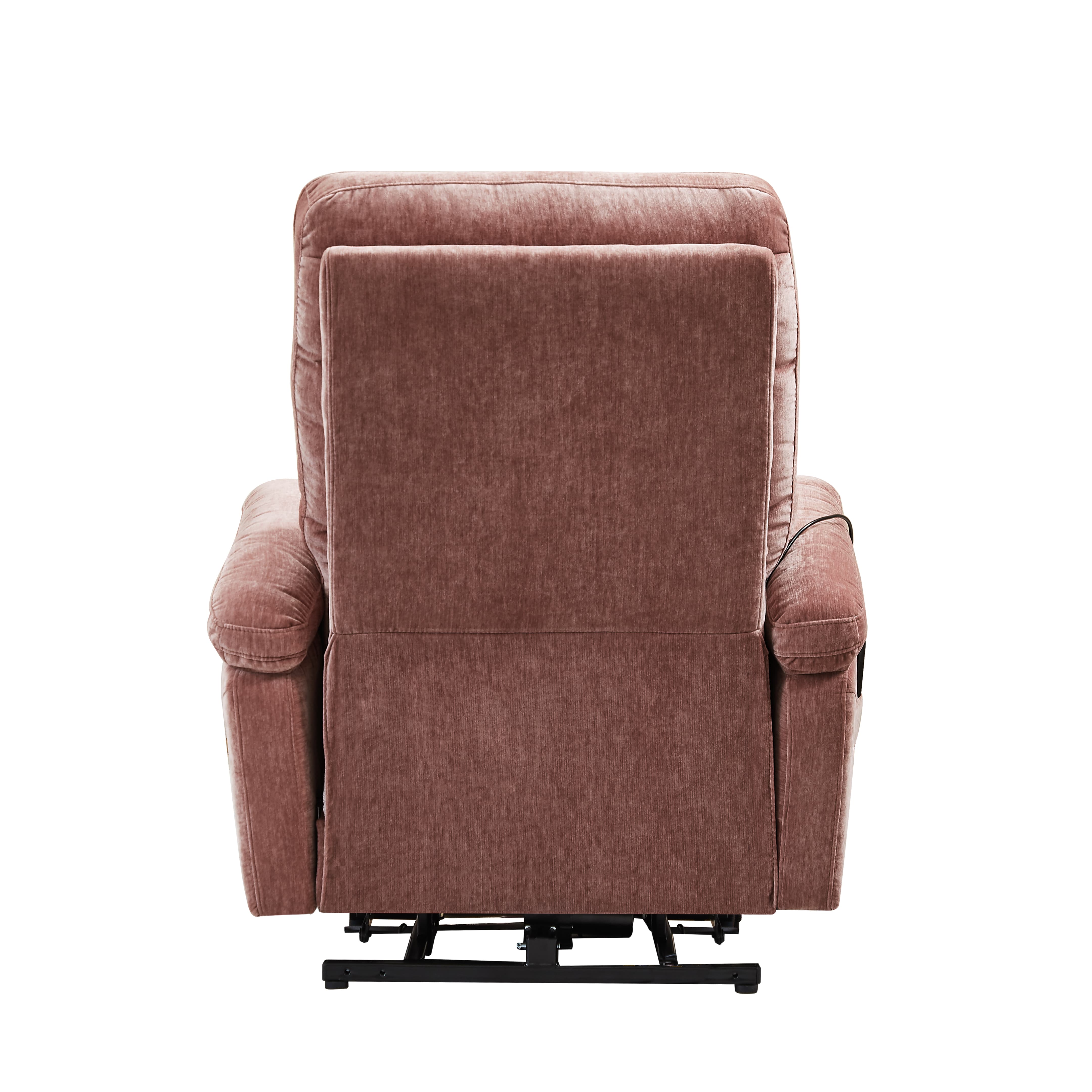  Homrest Power Lift Recliner Chair with Massage and Heat for Elderly Electric Recliner Lift Chair with 2 Side Pockets, Cup Holders, USB Port for Living Room, Rose