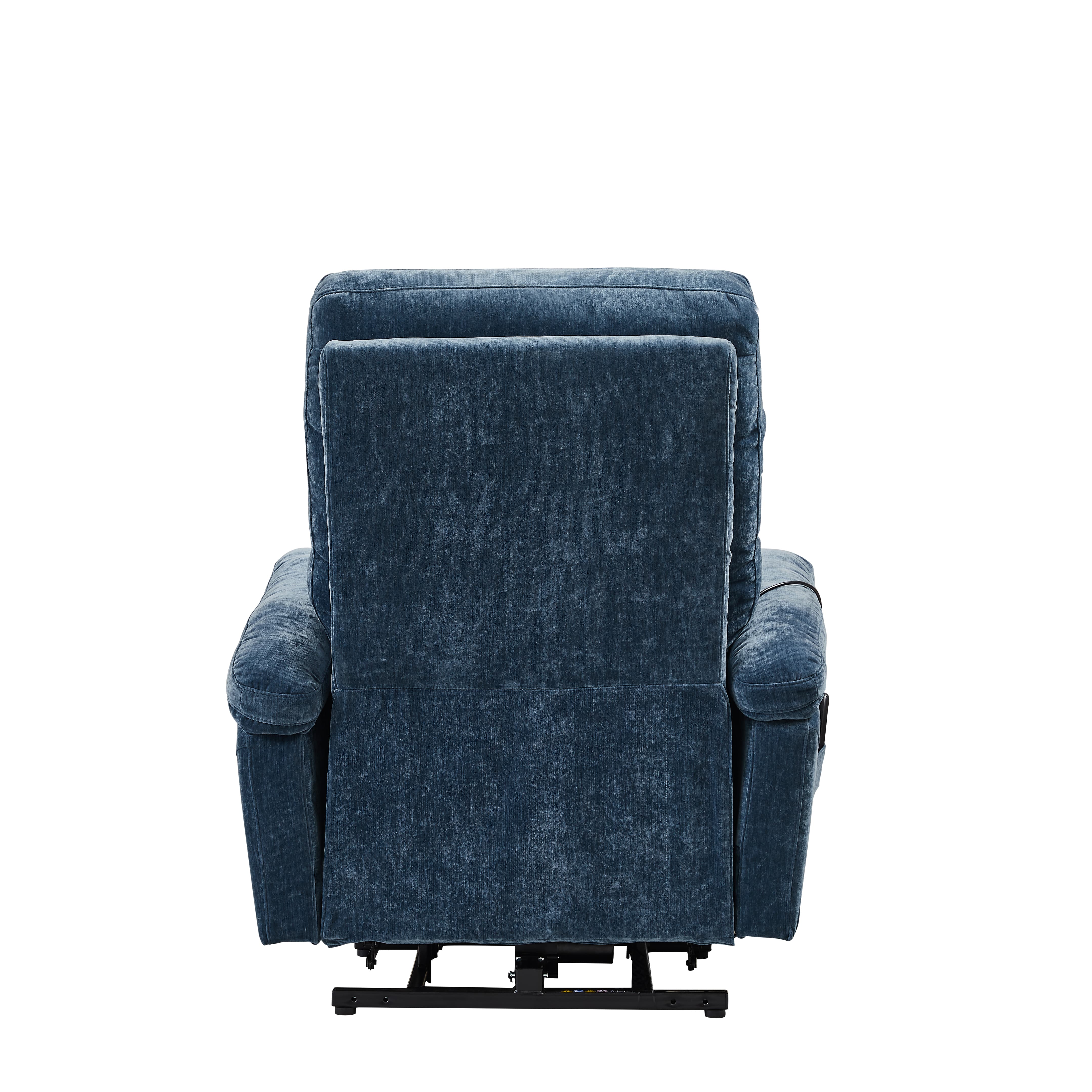 Homrest Power Lift Recliner Chair with Massage and Heat for Elderly Electric Recliner Lift Chair with 2 Side Pockets, Cup Holders, USB Port for Living Room, Blue