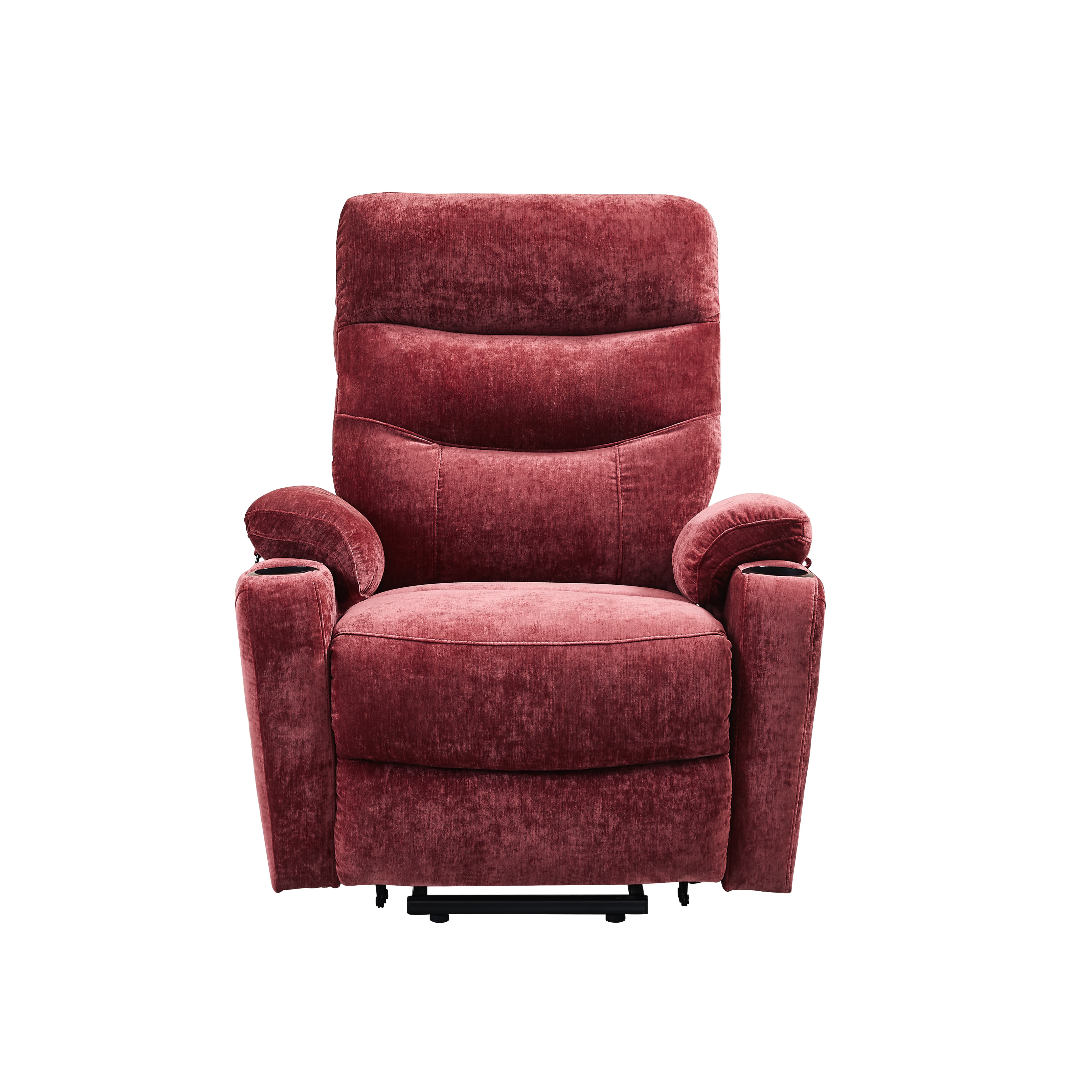  Power Lift Recliner Chair with Massage and Heat for Elderly Electric Recliner Lift Chair with 2 Side Pockets, Cup Holders, USB Port for Living Room, Red