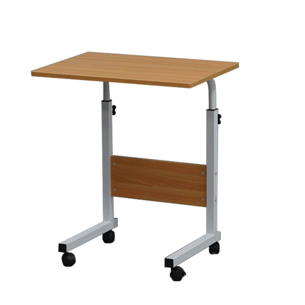 Movable Workstation Computer Side Table Laptop Holder Wood S