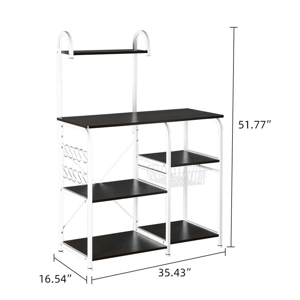 Homrest 4-Tier Kitchen Baker's Rack Storage Cart Workstation Shelf