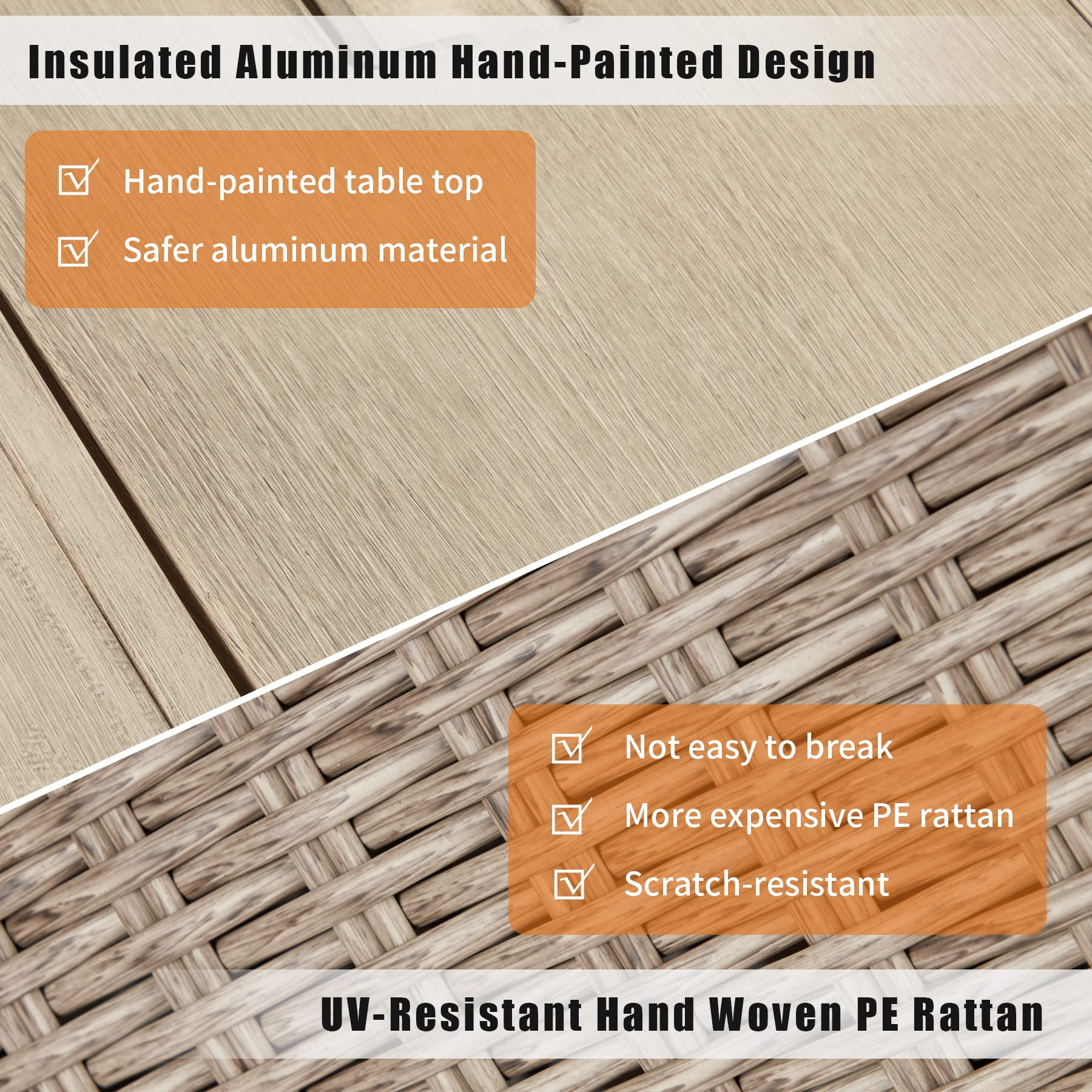 Insulated aluminum hand-painted design of propane fire pit table. | Homrest furniture