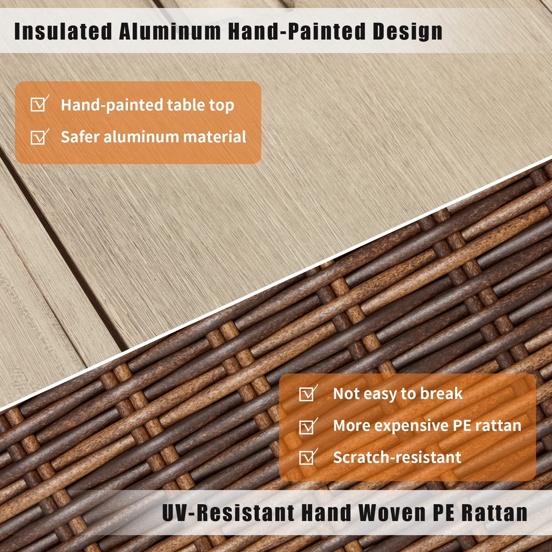 Insulated aluminum hand-painted design. | Homrest furniture